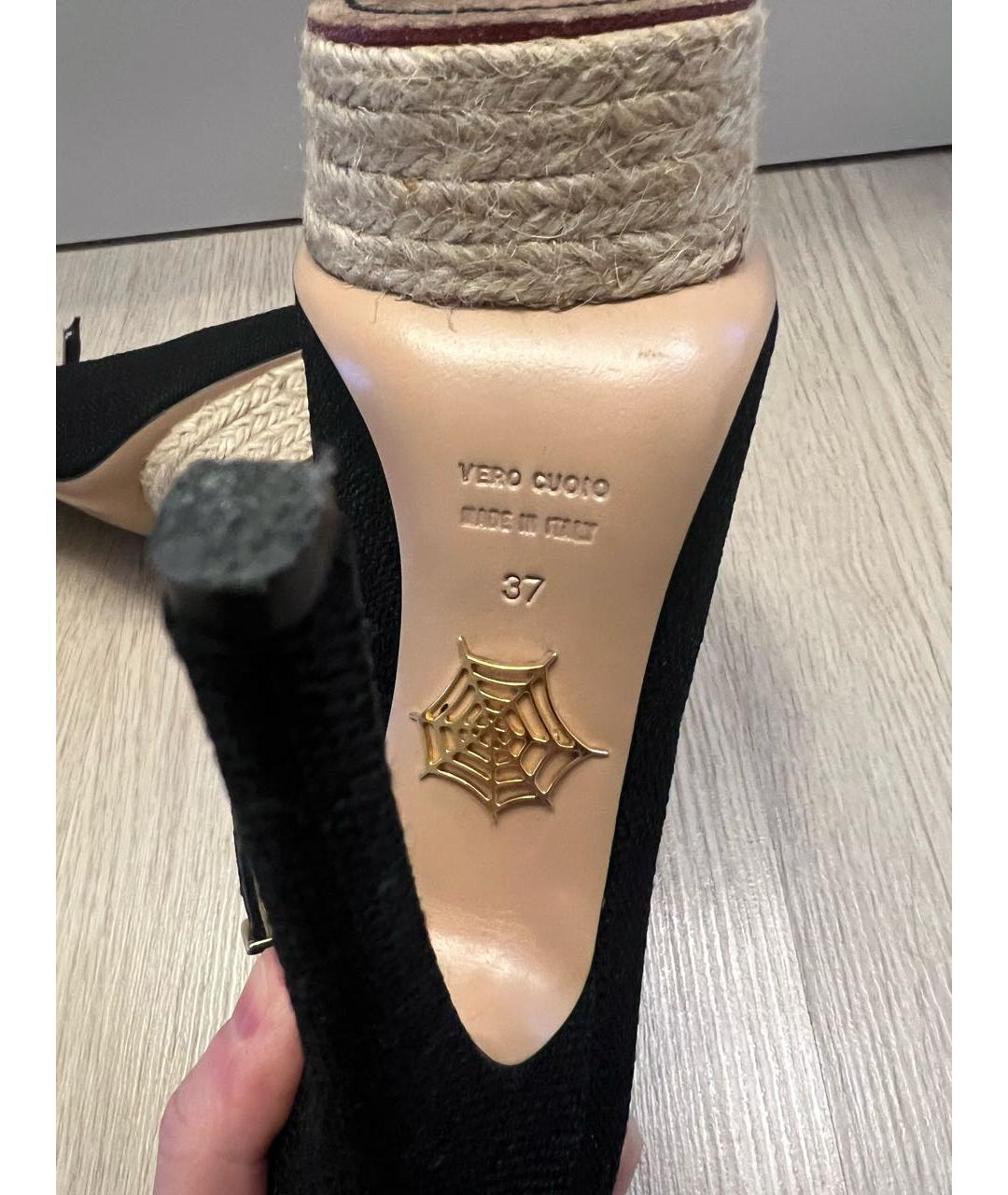 CHARLOTTE OLYMPIA Черные кожаные туфли, фото 6