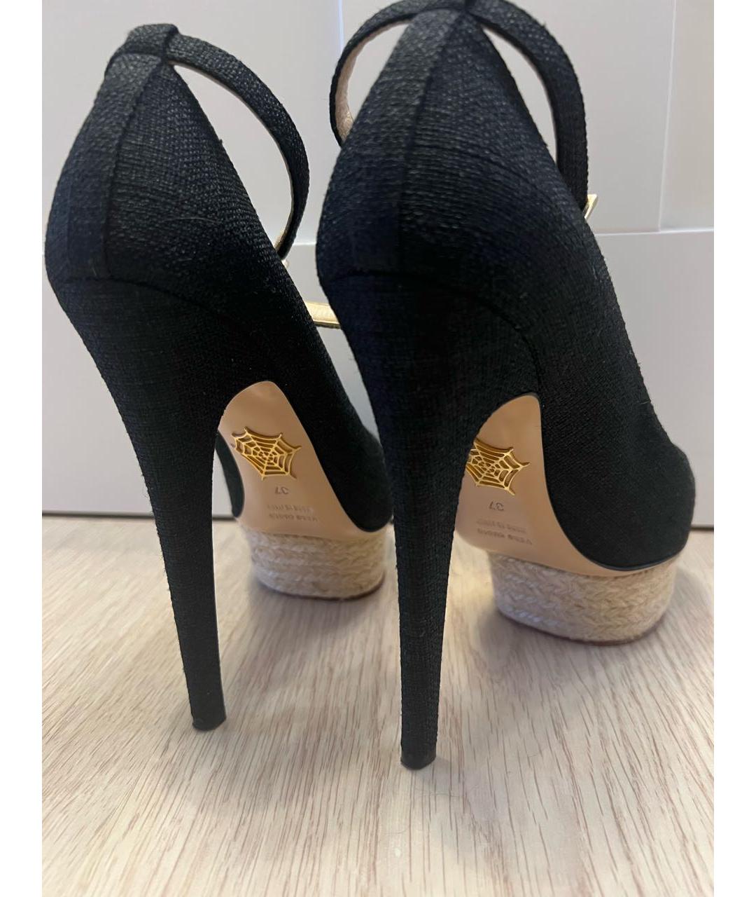 CHARLOTTE OLYMPIA Черные кожаные туфли, фото 4