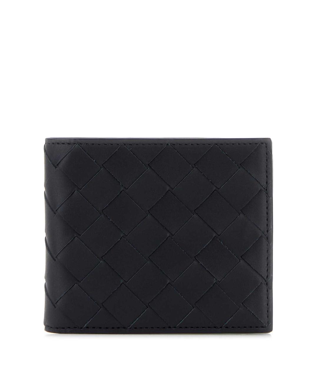 BOTTEGA VENETA Темно-синий кожаный кошелек, фото 1
