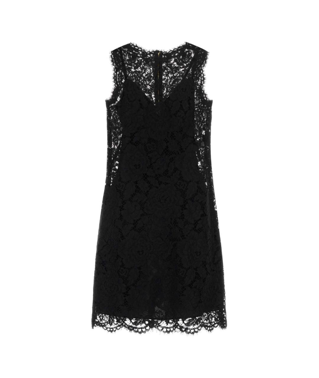 DOLCE&GABBANA Черное вискозное коктейльное платье, фото 1