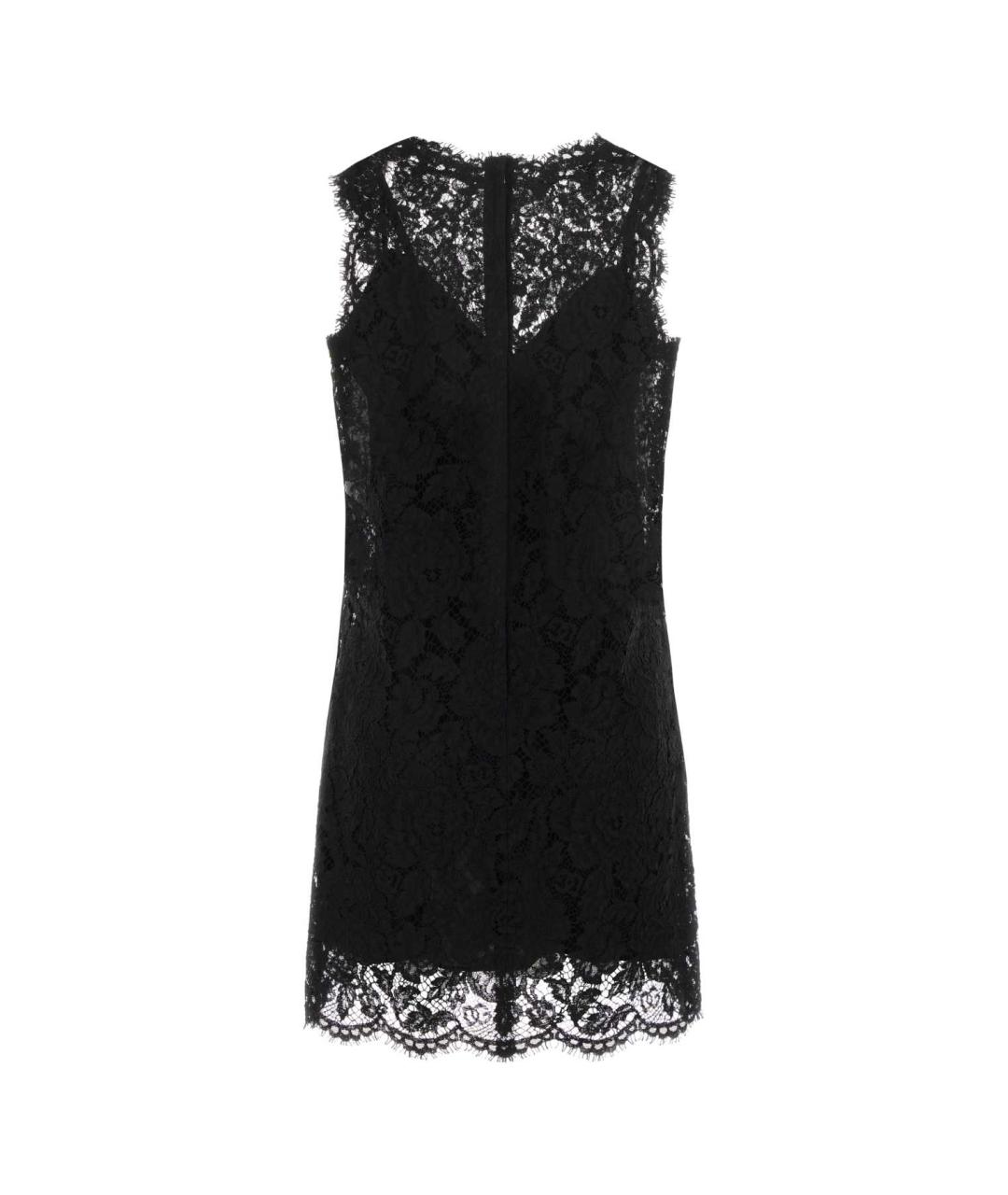 DOLCE&GABBANA Черное вискозное коктейльное платье, фото 2