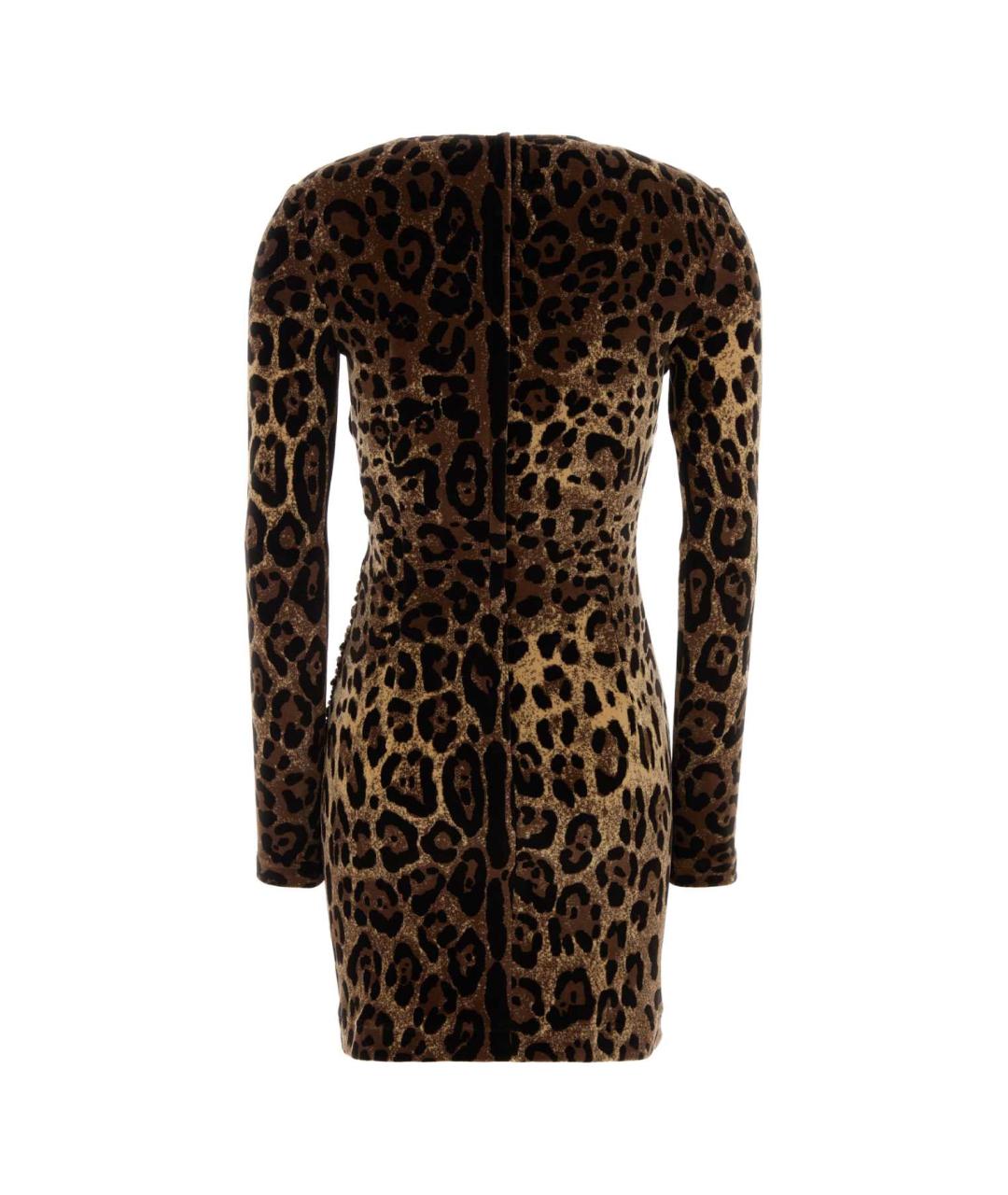 DOLCE&GABBANA Коричневое хлопковое платье, фото 2