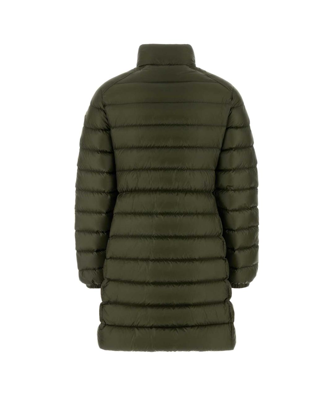 MONCLER Зеленый полиамидовый пуховик, фото 2