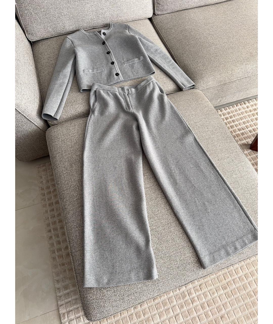 12 STOREEZ Серый шерстяной костюм с брюками, фото 3