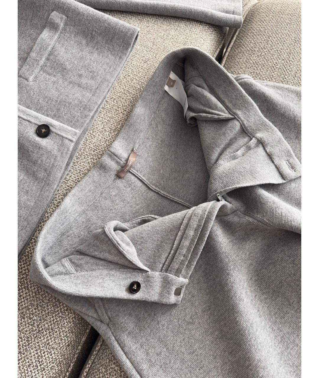12 STOREEZ Серый шерстяной костюм с брюками, фото 5