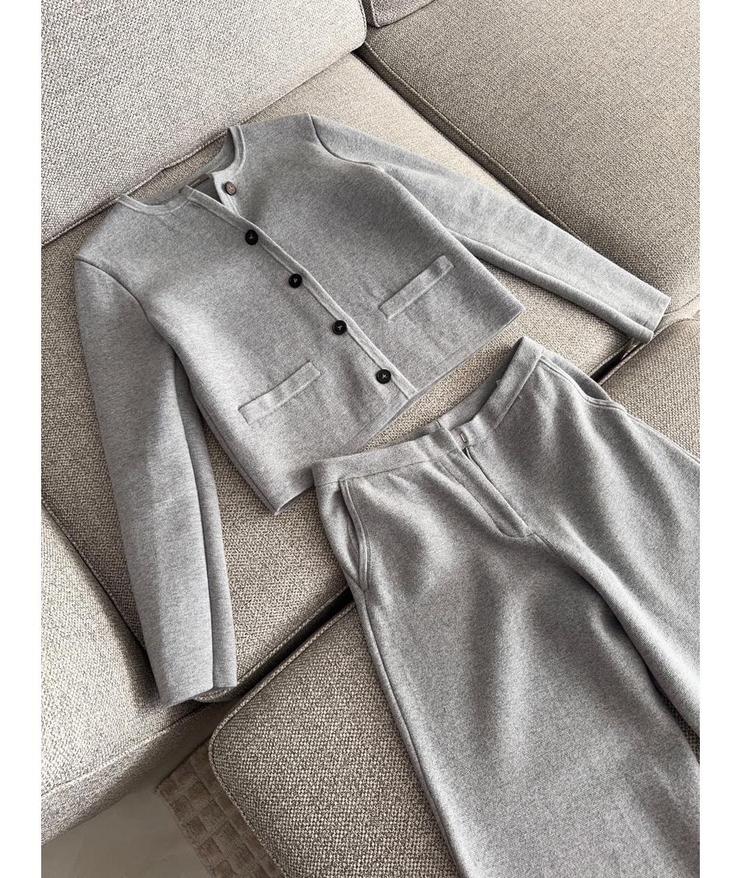 12 STOREEZ Серый шерстяной костюм с брюками, фото 6