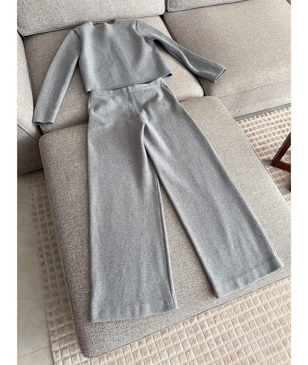 12 STOREEZ Серый шерстяной костюм с брюками, фото 4