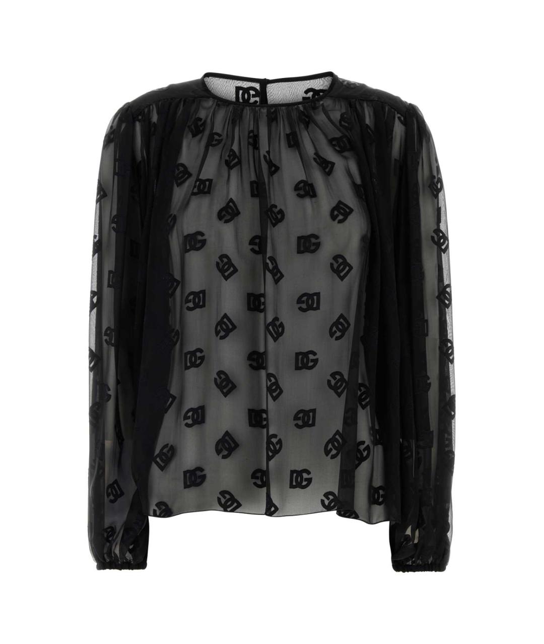 DOLCE&GABBANA Черная шелковая блузы, фото 1
