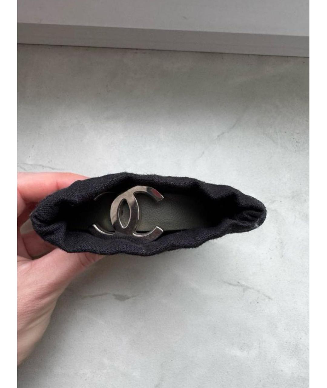 CHANEL Хаки кожаный ремень, фото 5