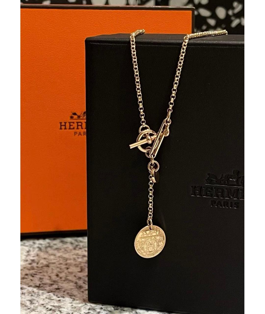 HERMES Золотое колье из розового золота, фото 6