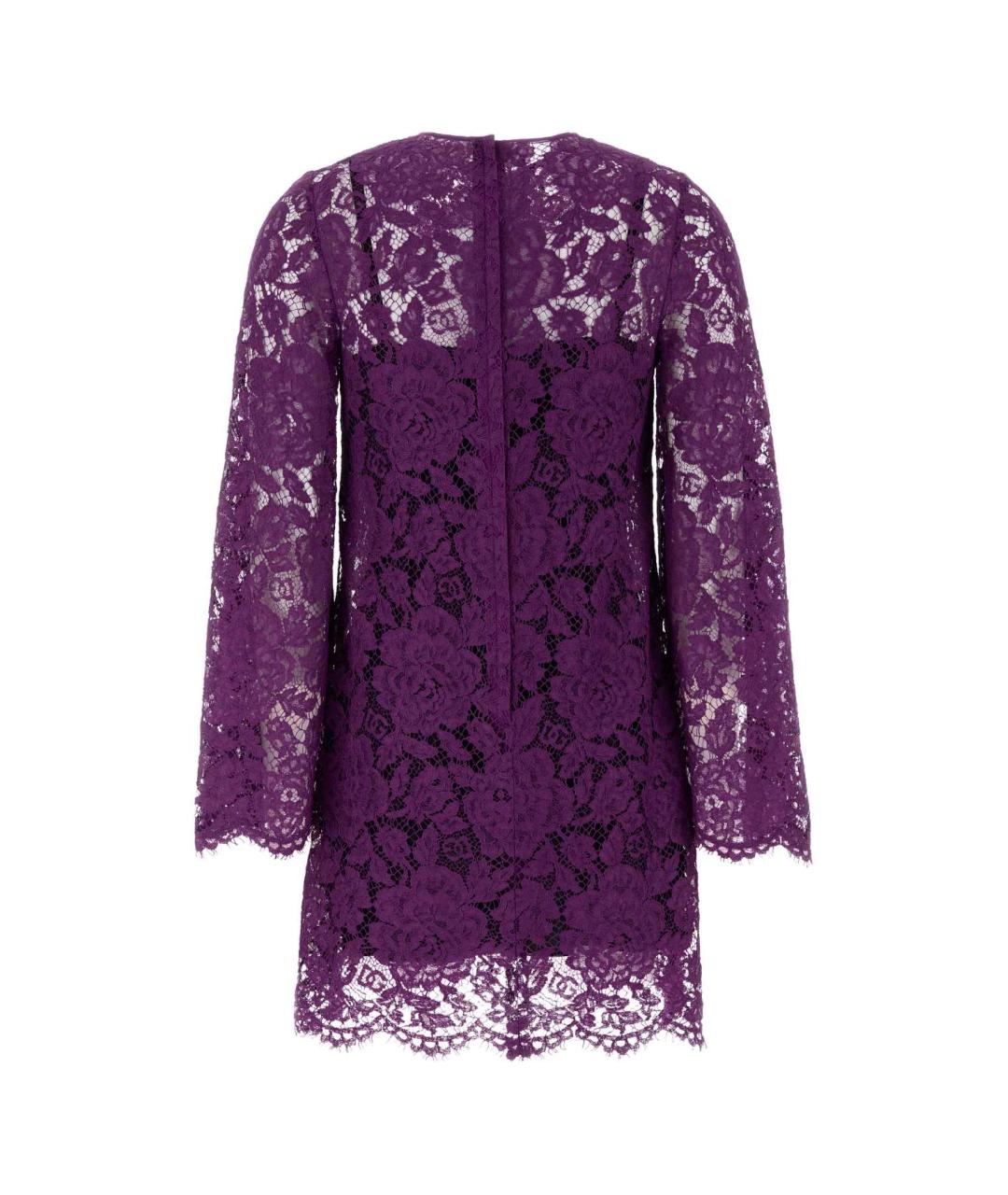 DOLCE&GABBANA Фиолетовое вискозное платье, фото 2