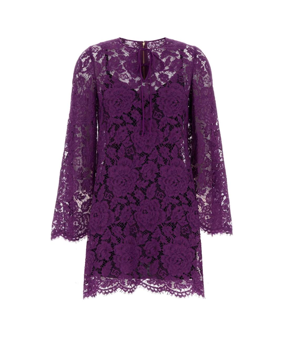 DOLCE&GABBANA Фиолетовое вискозное платье, фото 1