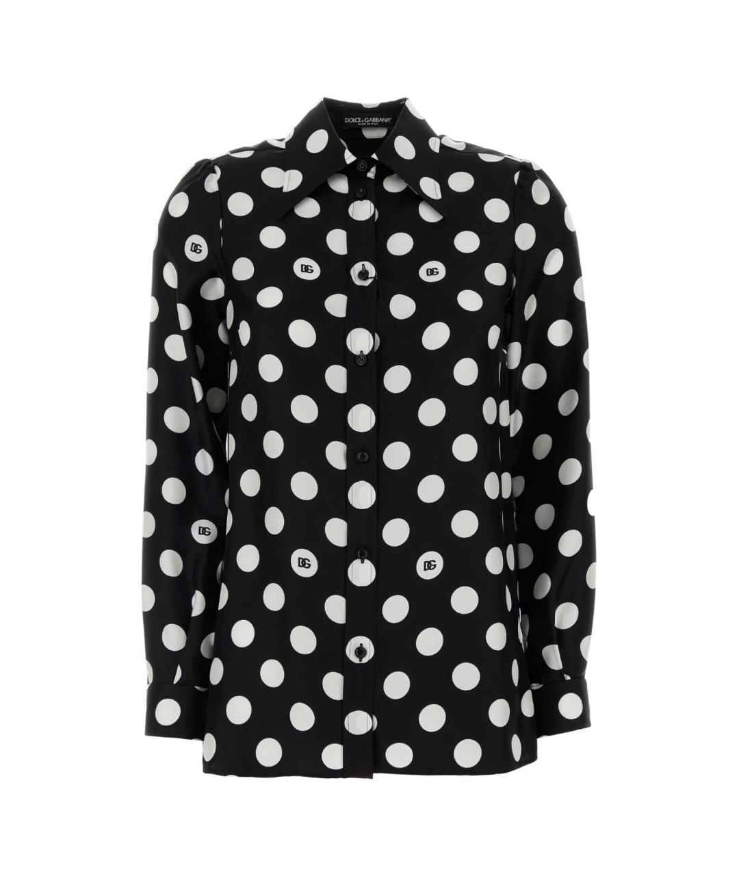 DOLCE&GABBANA Черная шелковая рубашка, фото 1