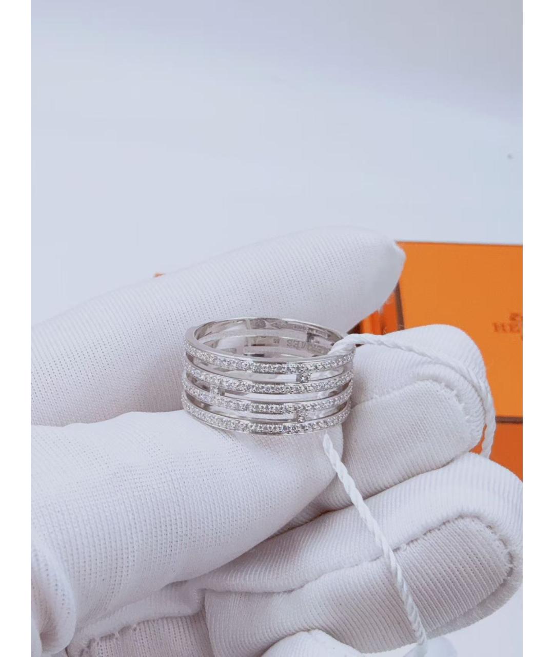 HERMES Серебряное кольцо из белого золота, фото 2