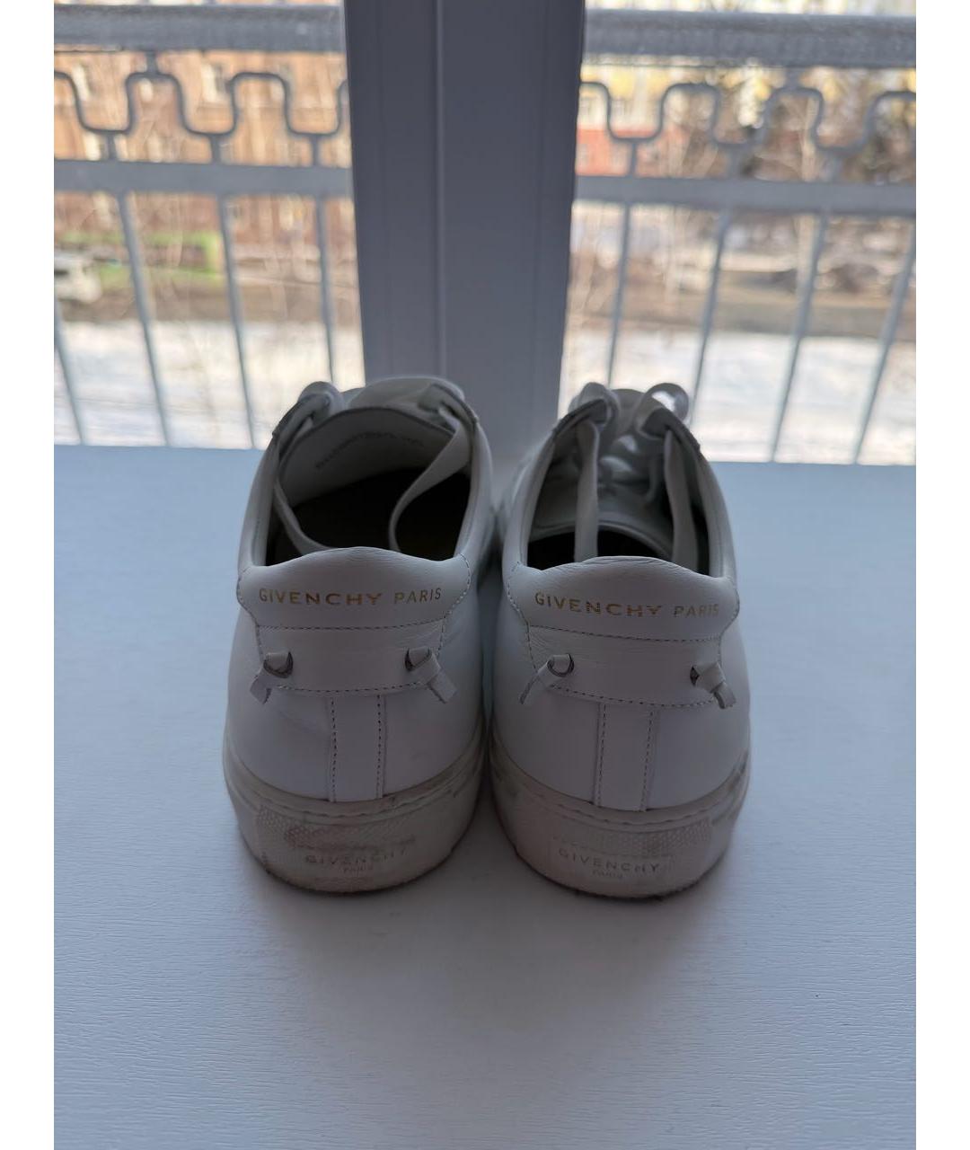 GIVENCHY Белые кожаные низкие кроссовки / кеды, фото 3