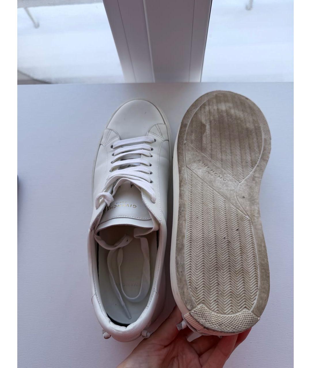 GIVENCHY Белые кожаные низкие кроссовки / кеды, фото 4