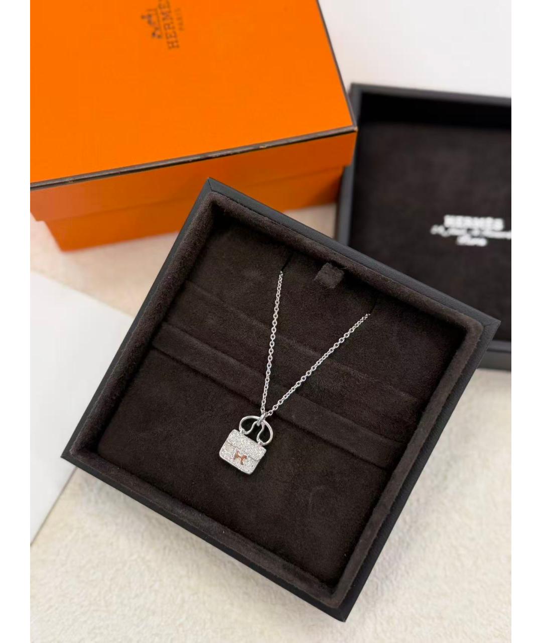 HERMES Серебряная подвеска из белого золота, фото 3