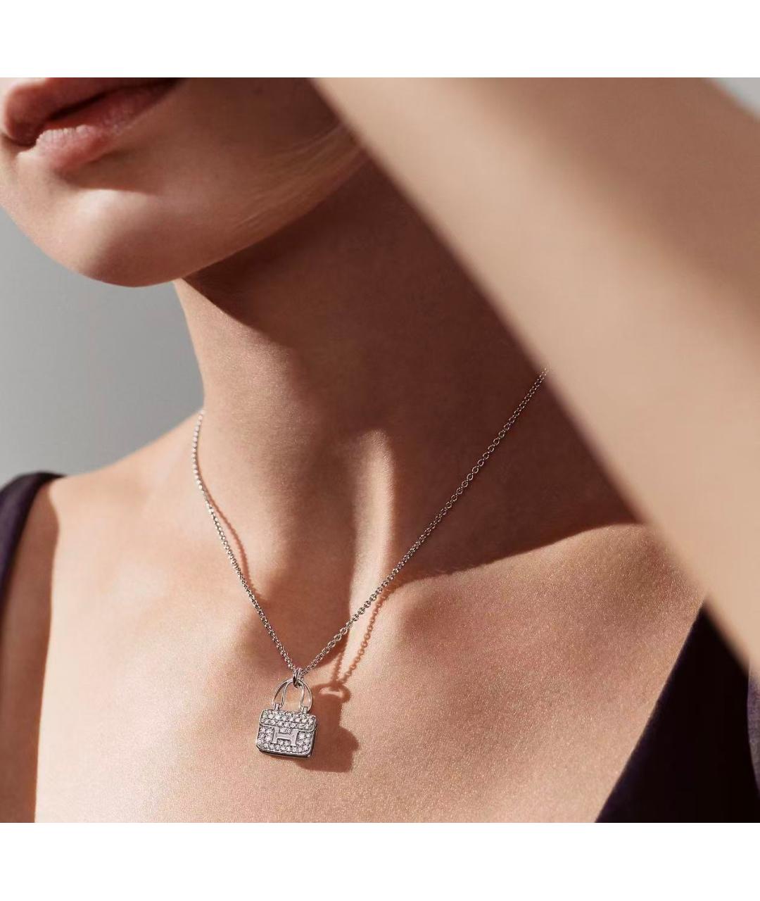 HERMES Серебряная подвеска из белого золота, фото 4