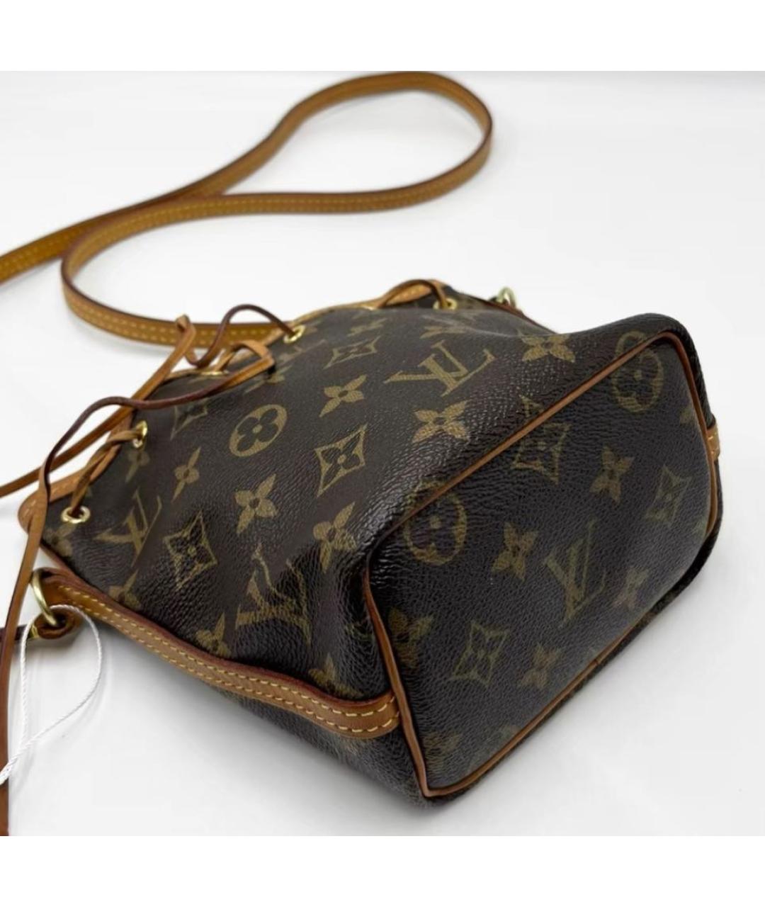 LOUIS VUITTON Коричневая кожаная сумка через плечо, фото 2