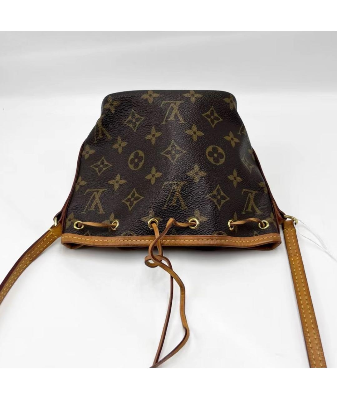 LOUIS VUITTON Коричневая кожаная сумка через плечо, фото 3