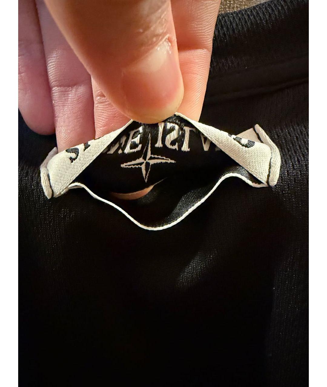 STONE ISLAND Черная хлопко-эластановая куртка, фото 3