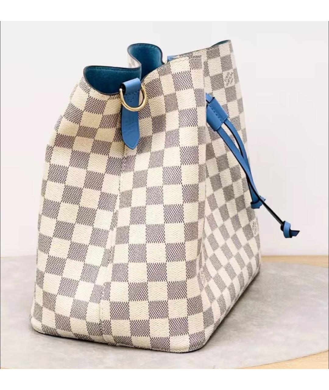 LOUIS VUITTON Бежевая кожаная сумка тоут, фото 3