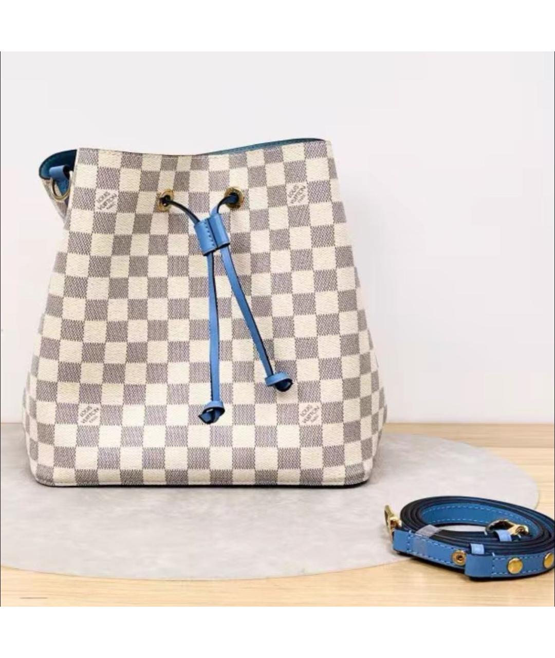 LOUIS VUITTON Бежевая кожаная сумка тоут, фото 4