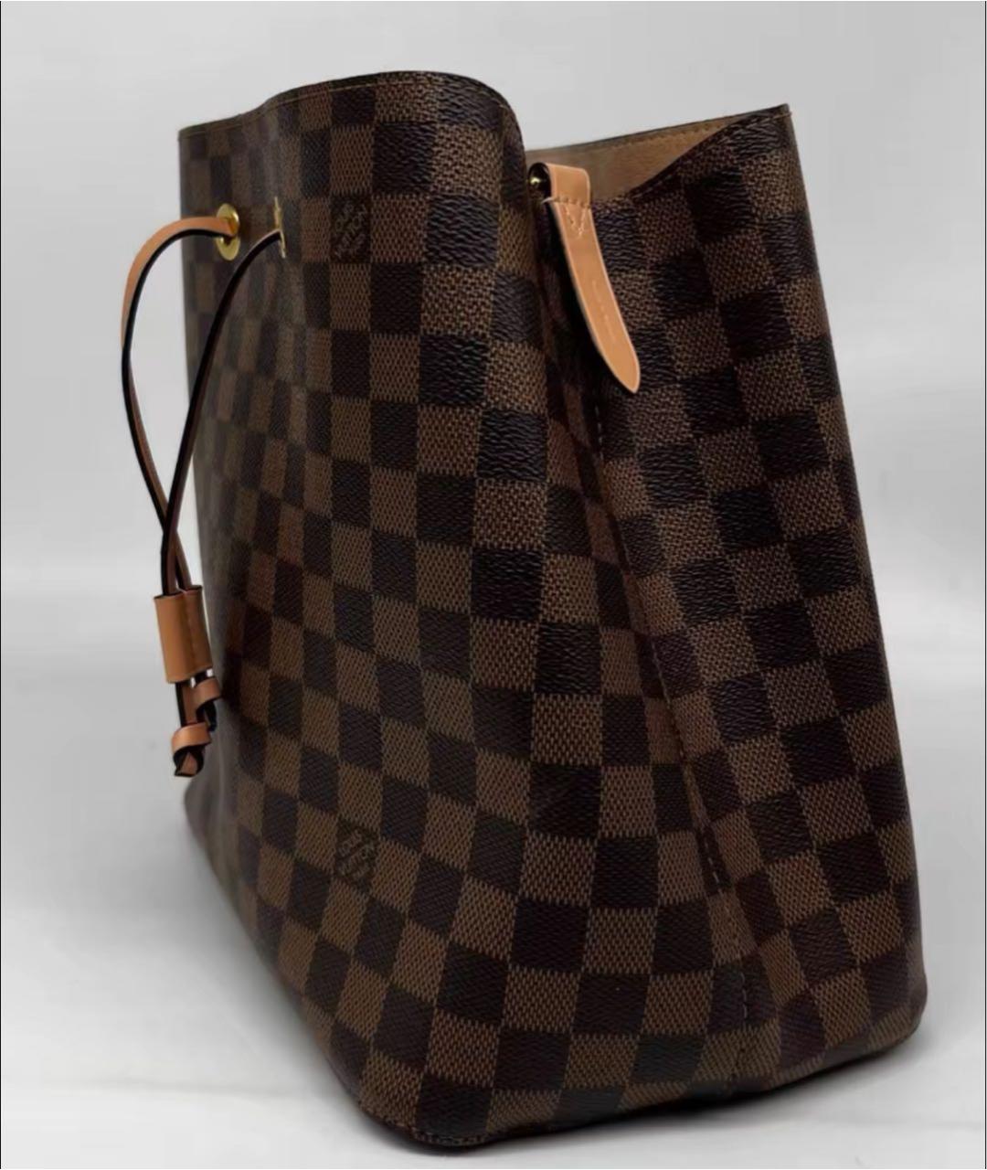 LOUIS VUITTON Коричневая кожаная сумка через плечо, фото 3