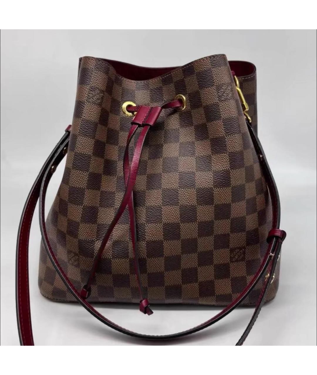 LOUIS VUITTON Коричневая кожаная сумка тоут, фото 4