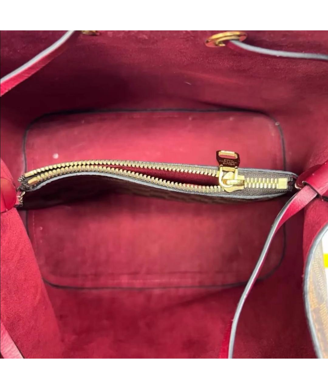 LOUIS VUITTON Коричневая кожаная сумка тоут, фото 3