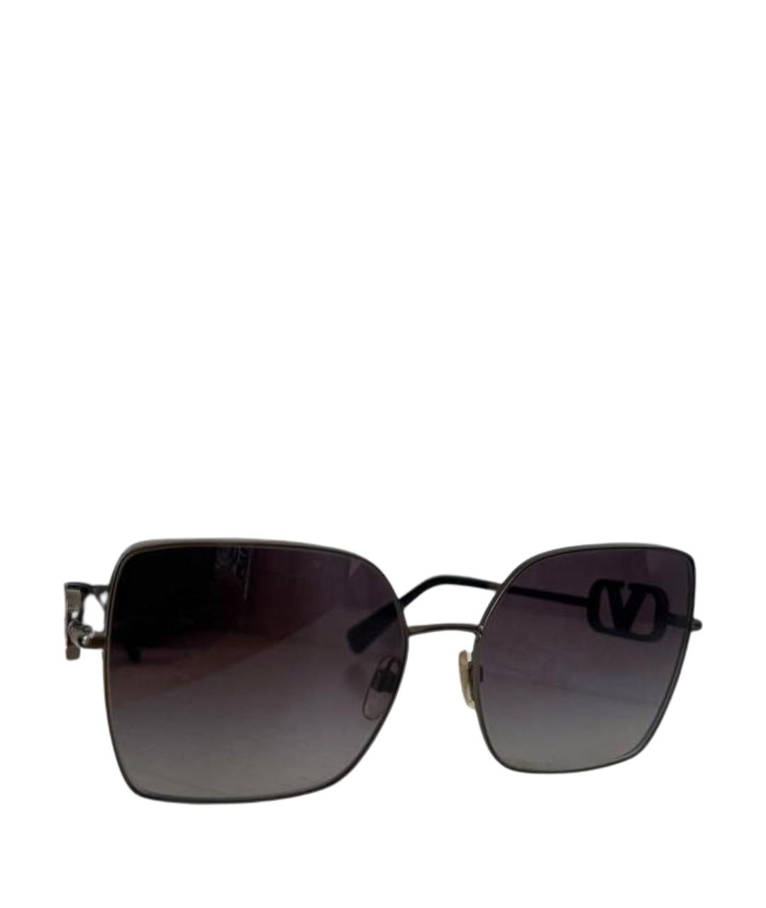 VALENTINO Черные металлические солнцезащитные очки, фото 1