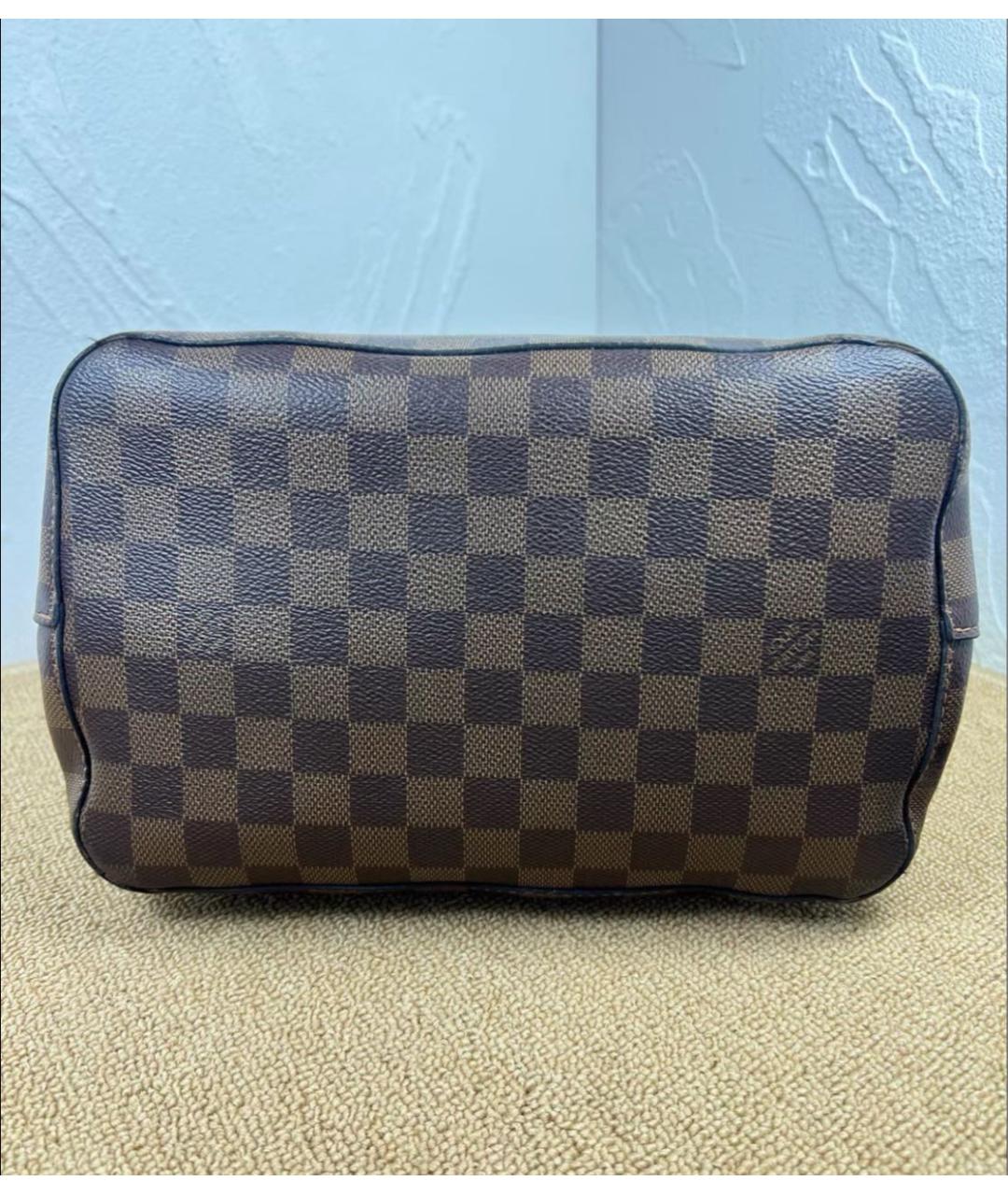 LOUIS VUITTON Коричневая кожаная сумка тоут, фото 3