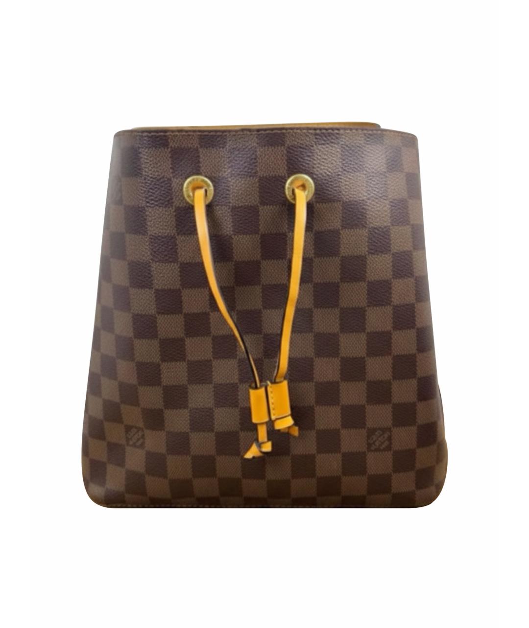 LOUIS VUITTON Коричневая кожаная сумка тоут, фото 1