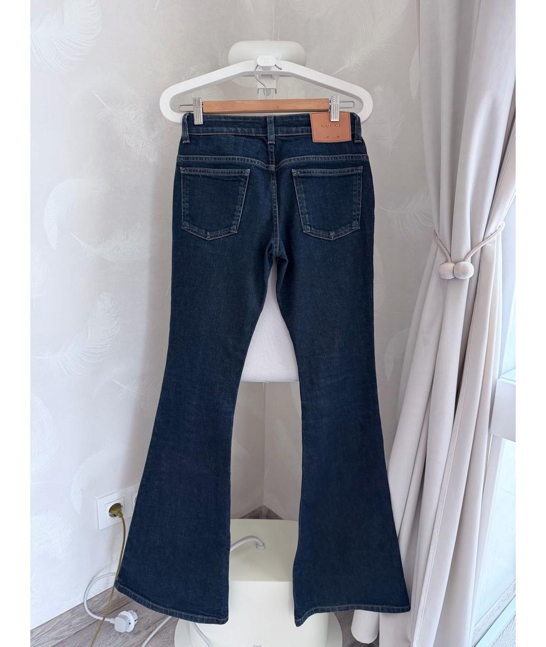 GUCCI Темно-синие джинсы клеш, фото 2