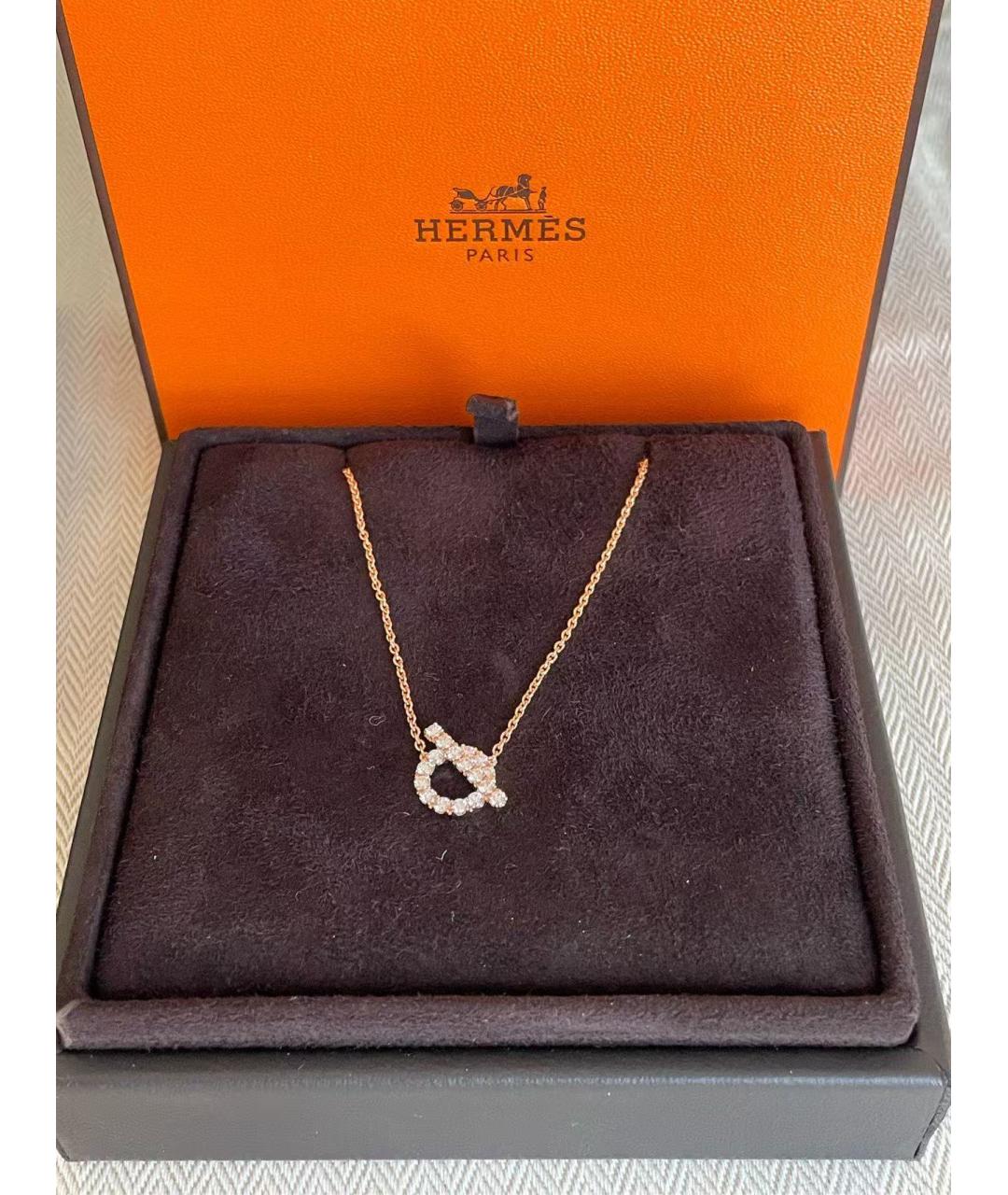 HERMES Золотая подвеска, фото 5