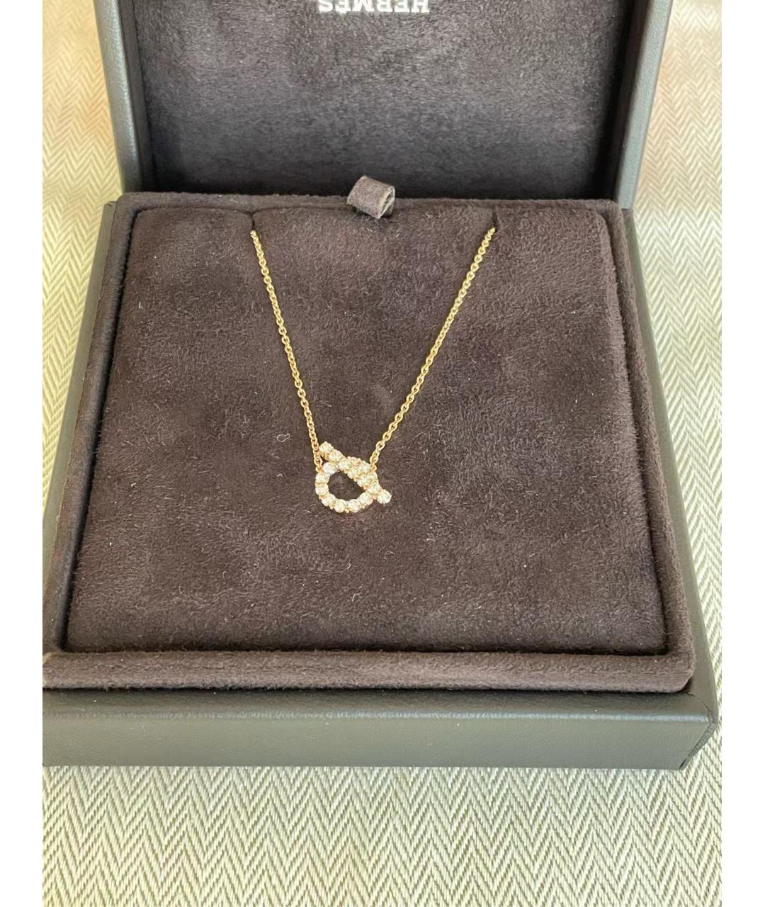 HERMES Золотая подвеска, фото 3