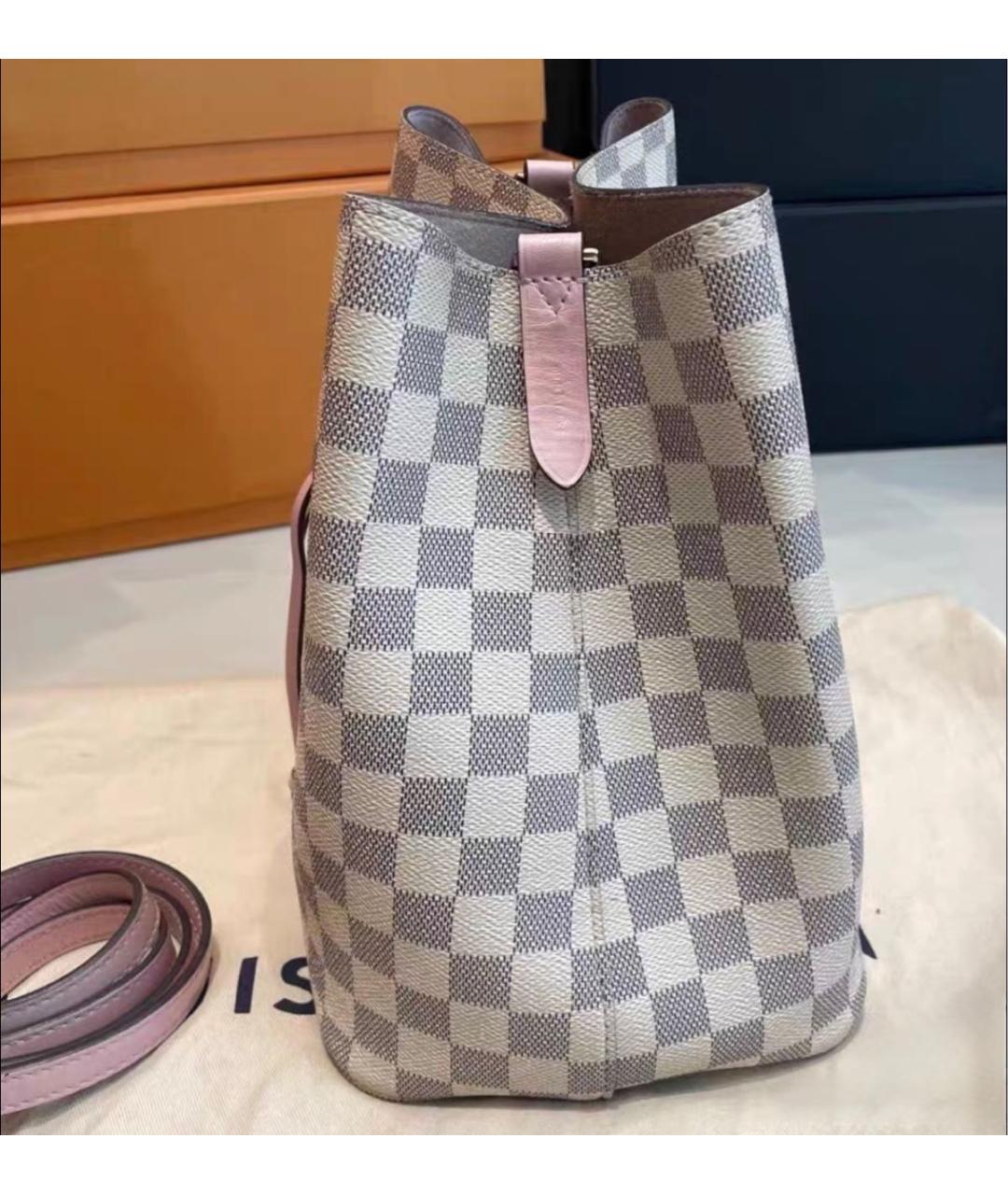 LOUIS VUITTON Белая кожаная сумка тоут, фото 2