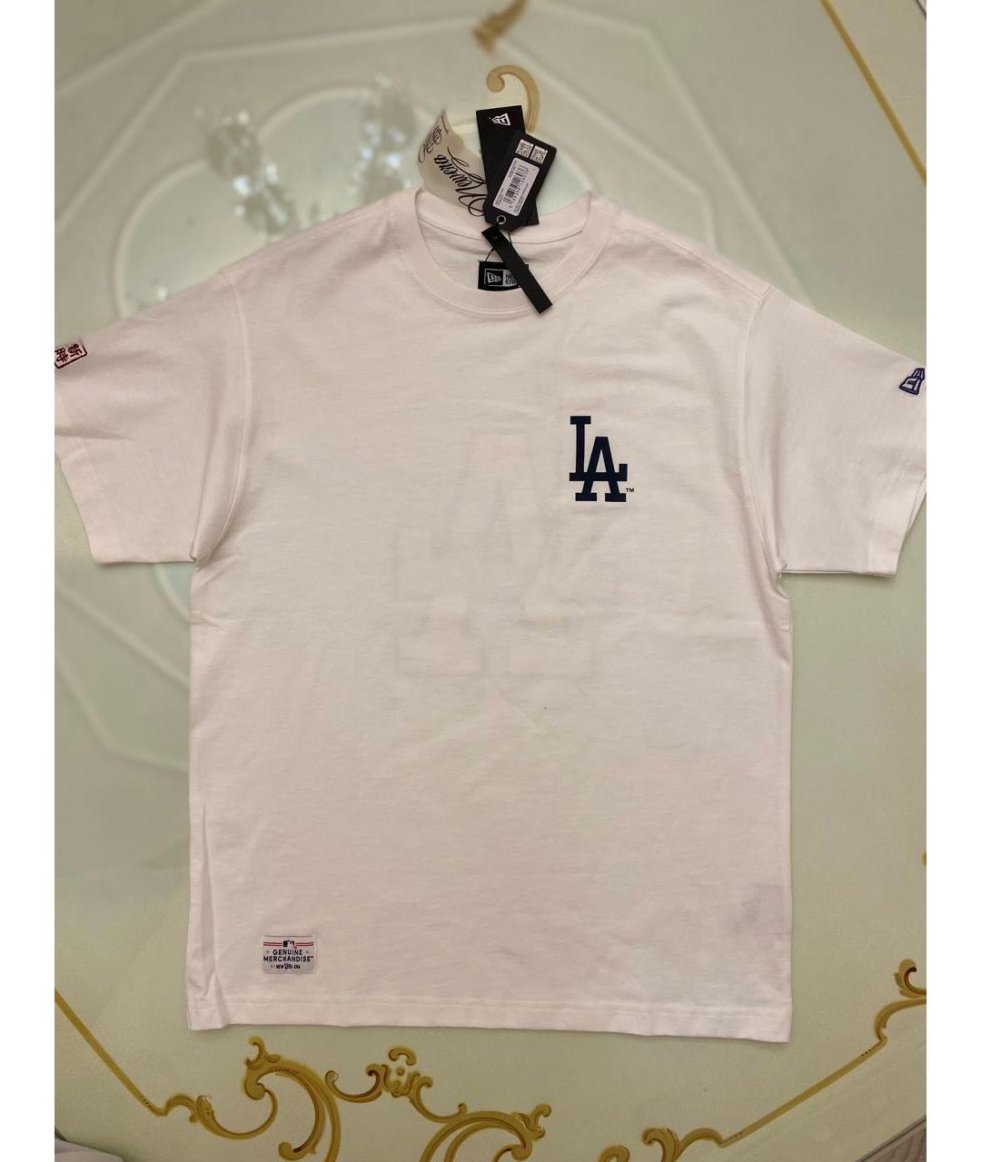 New Era Белая хлопковая футболка, фото 4