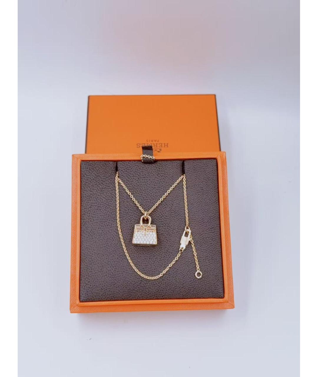 HERMES Золотое колье из розового золота, фото 4