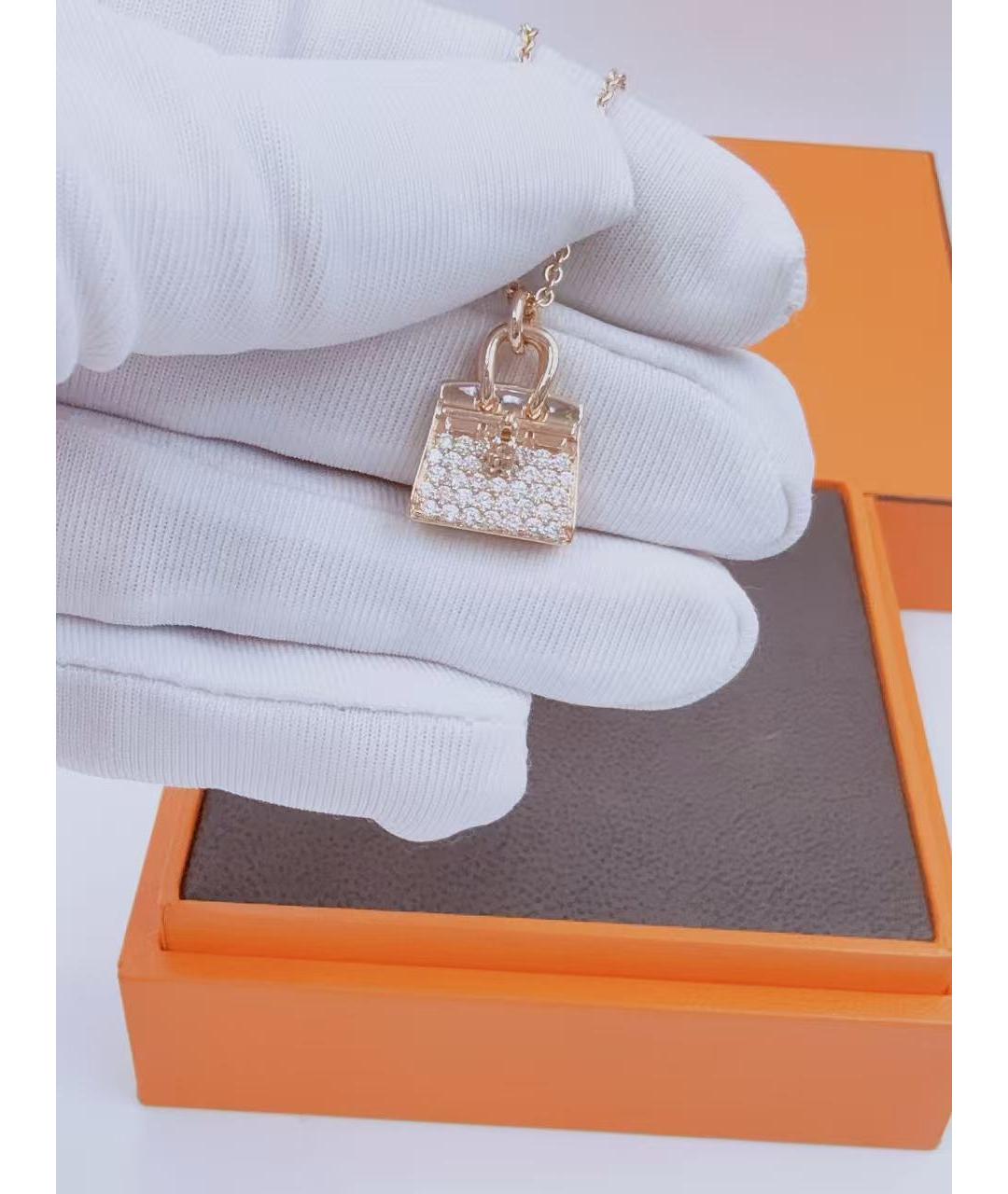 HERMES Золотое колье из розового золота, фото 3