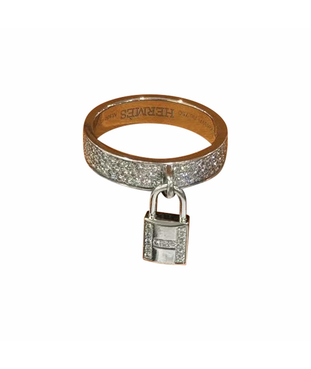 HERMES Серебряное кольцо из белого золота, фото 1