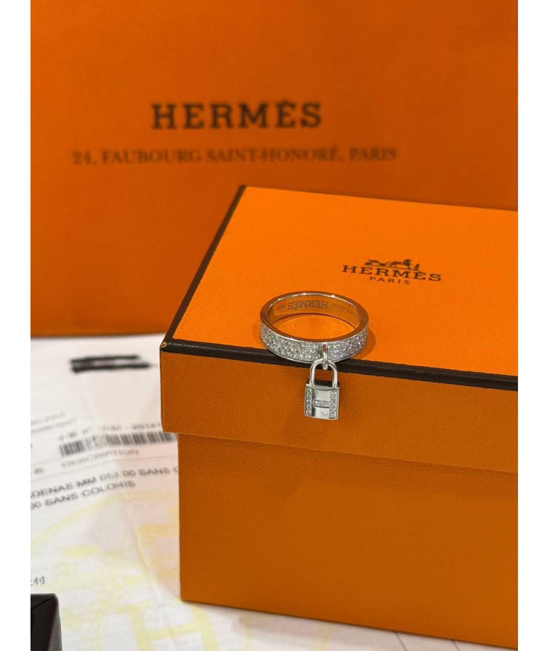 HERMES Серебряное кольцо из белого золота, фото 6