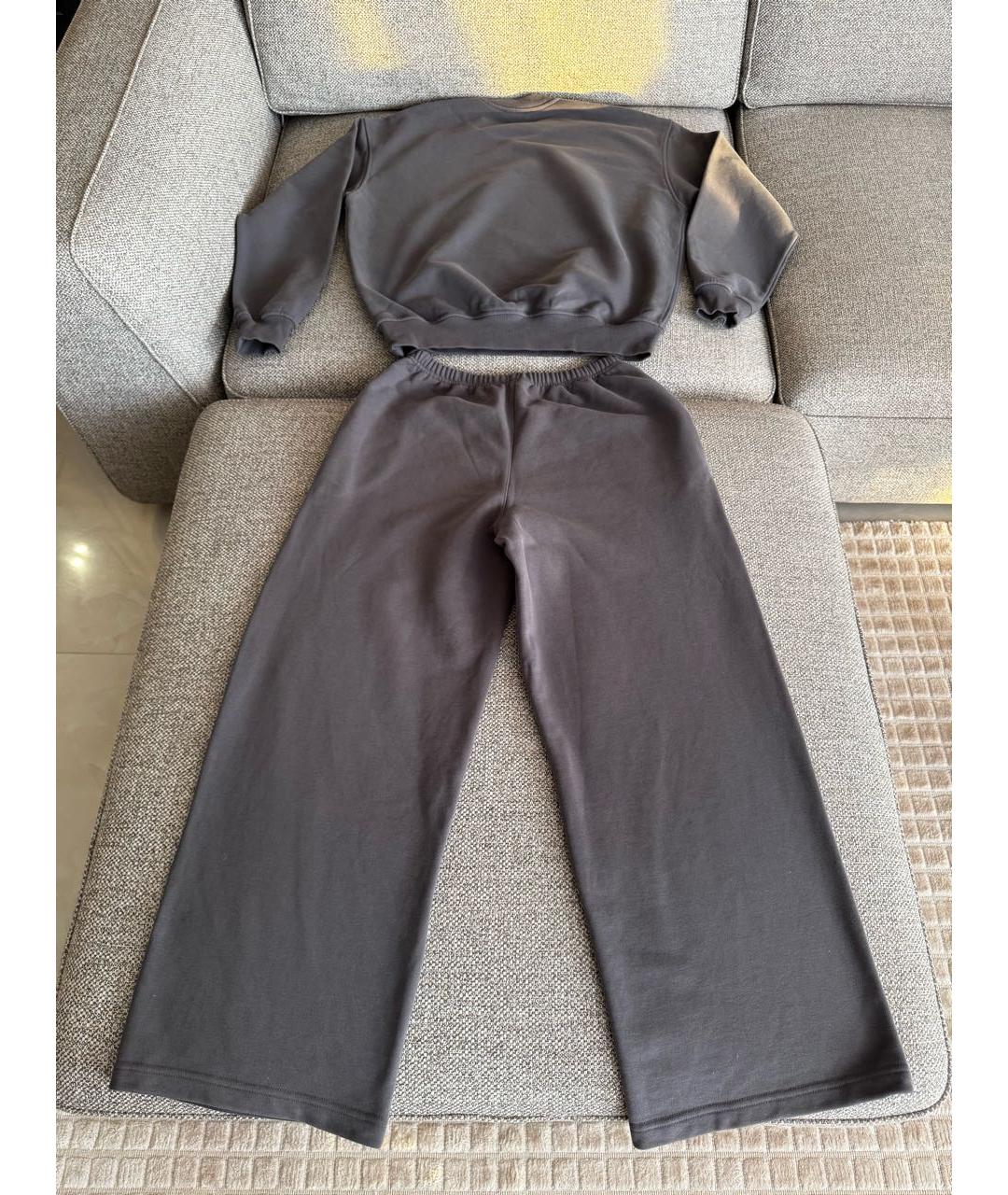 12 STOREEZ Серый хлопковый костюм с брюками, фото 4