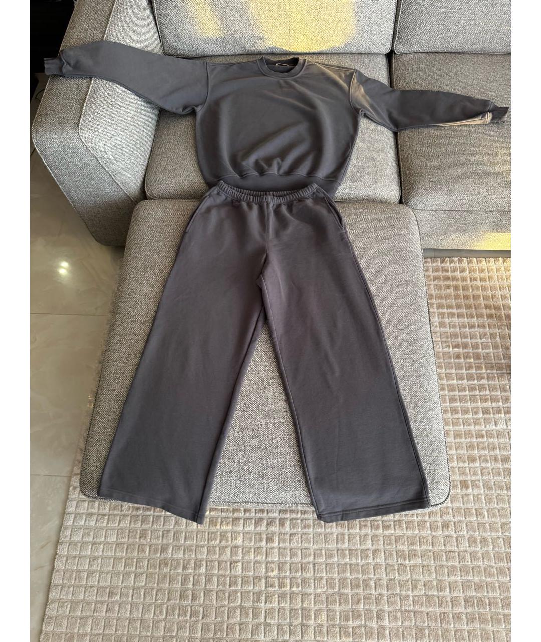 12 STOREEZ Серый хлопковый костюм с брюками, фото 5