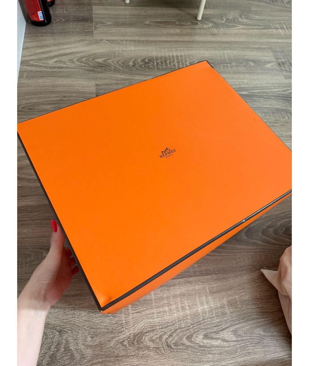 HERMES Антрацитовая кожаная сумка с короткими ручками, фото 8