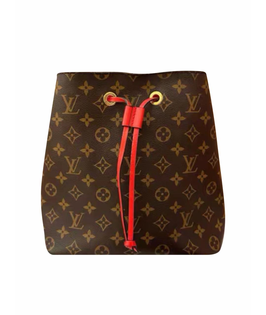 LOUIS VUITTON Коричневая кожаная сумка через плечо, фото 1