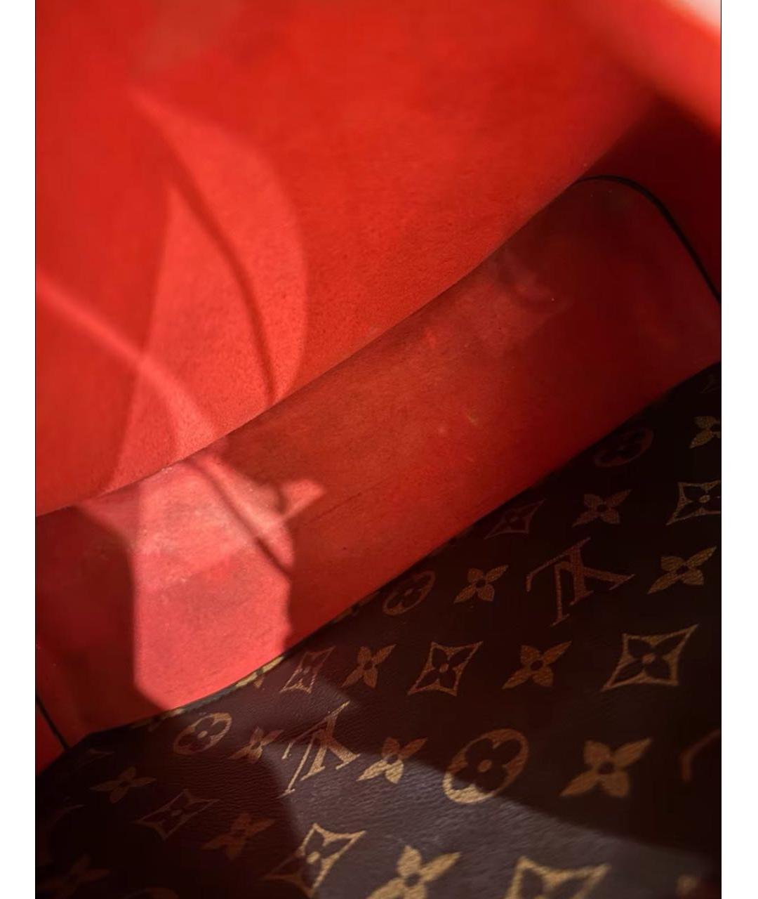 LOUIS VUITTON Коричневая кожаная сумка через плечо, фото 4