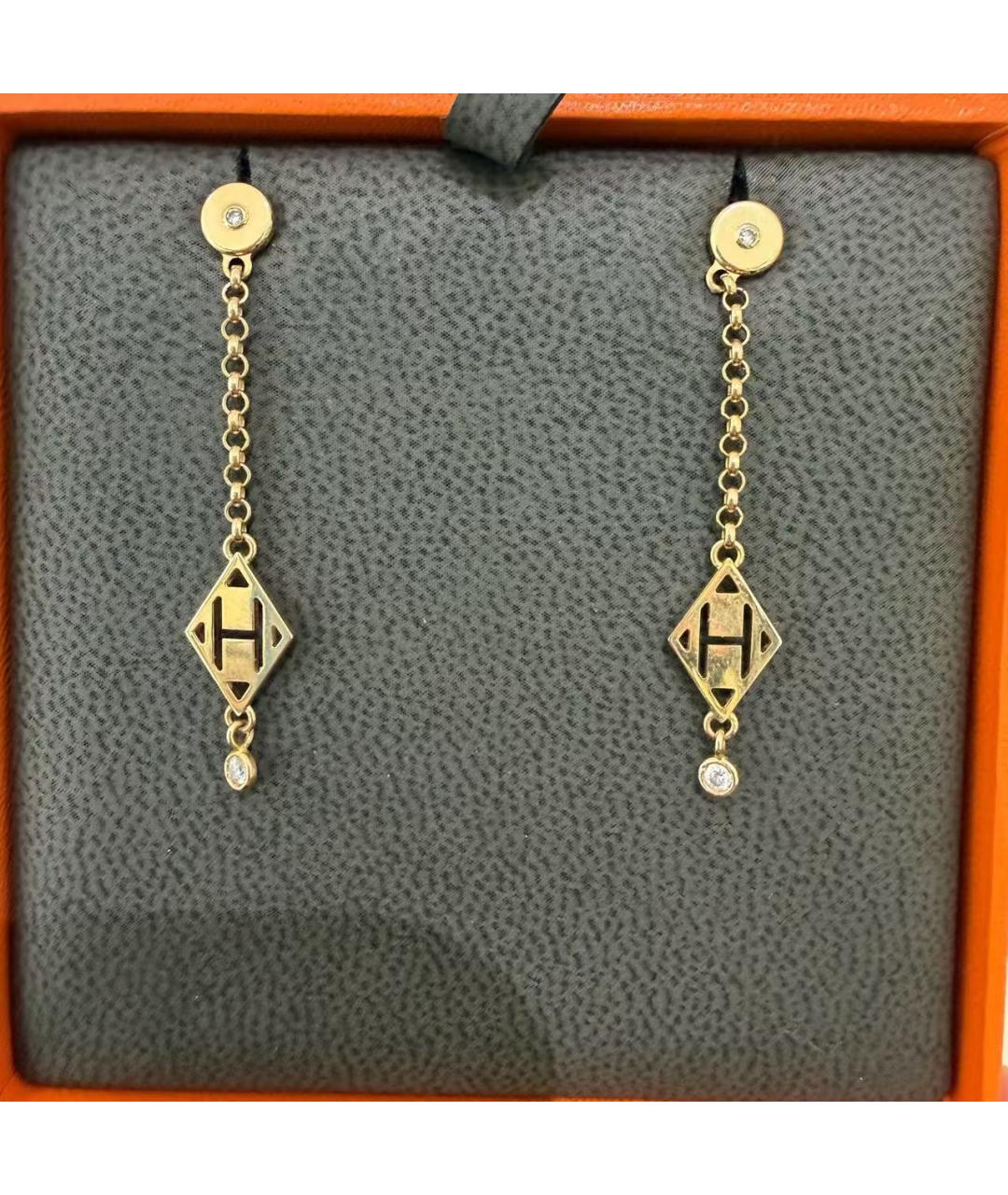 HERMES Золотые серьги, фото 5