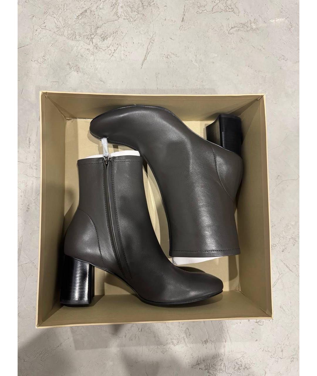 12 STOREEZ Черные кожаные ботильоны, фото 3