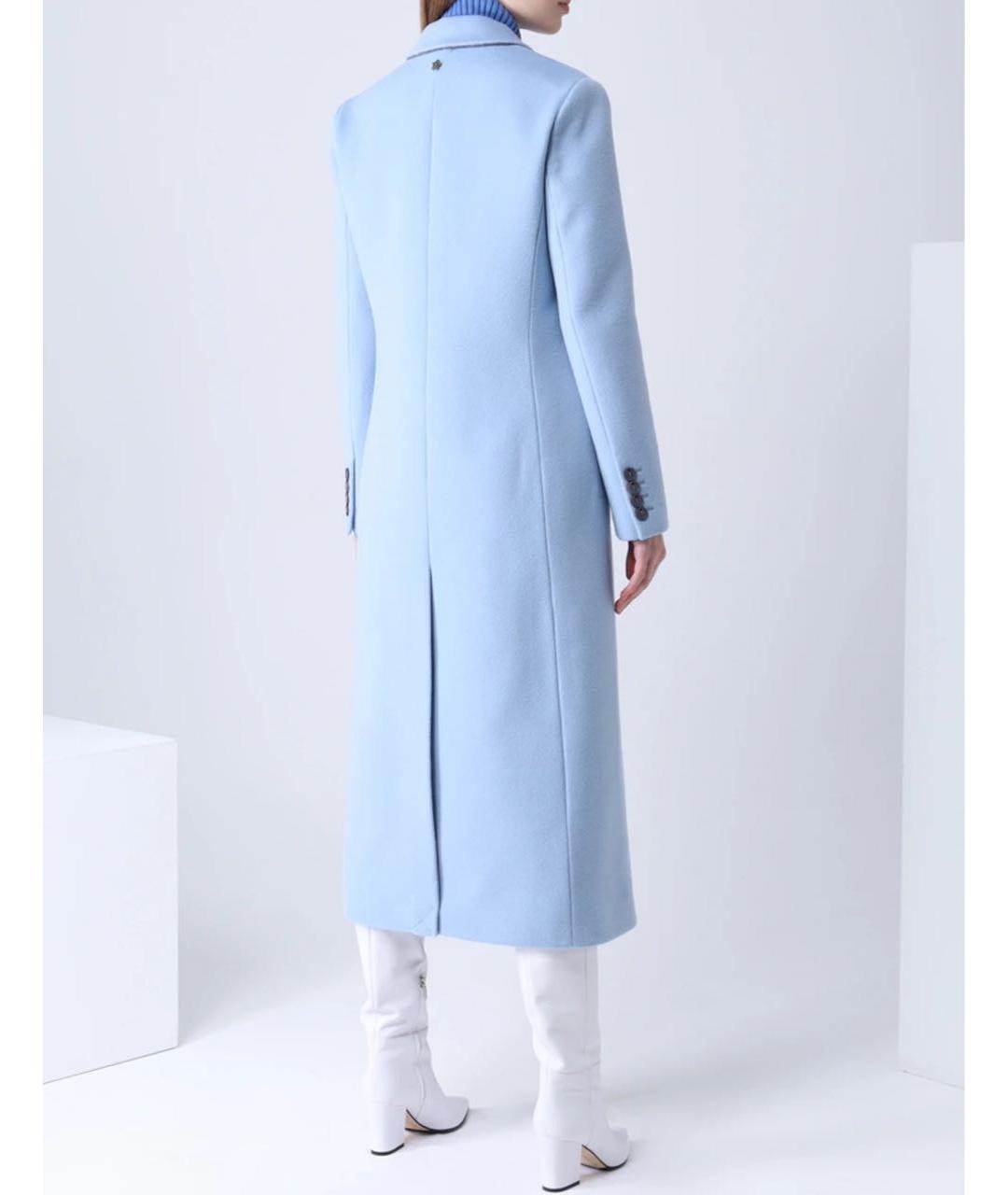 LORENA ANTONIAZZI Голубое шерстяное пальто, фото 3